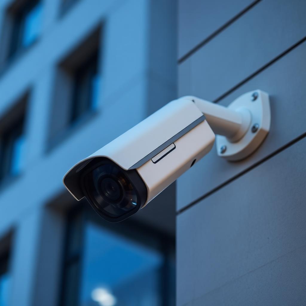 Spoljašnja kamera video nadzora postavljena na poslovni objekat